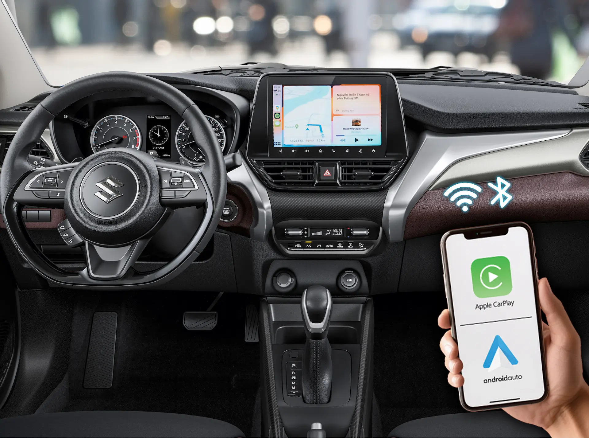 Nội thất Suzuki Fronx 2025 với màn hình 9 inch